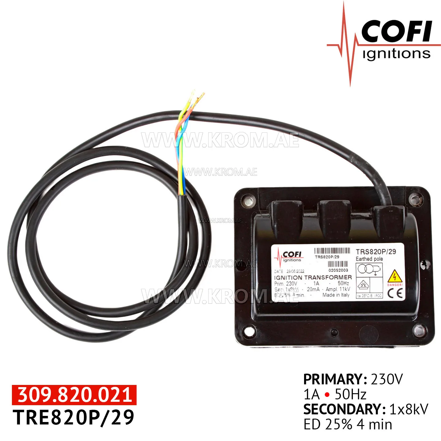 Cofi TRS820P/29 ignition transformer