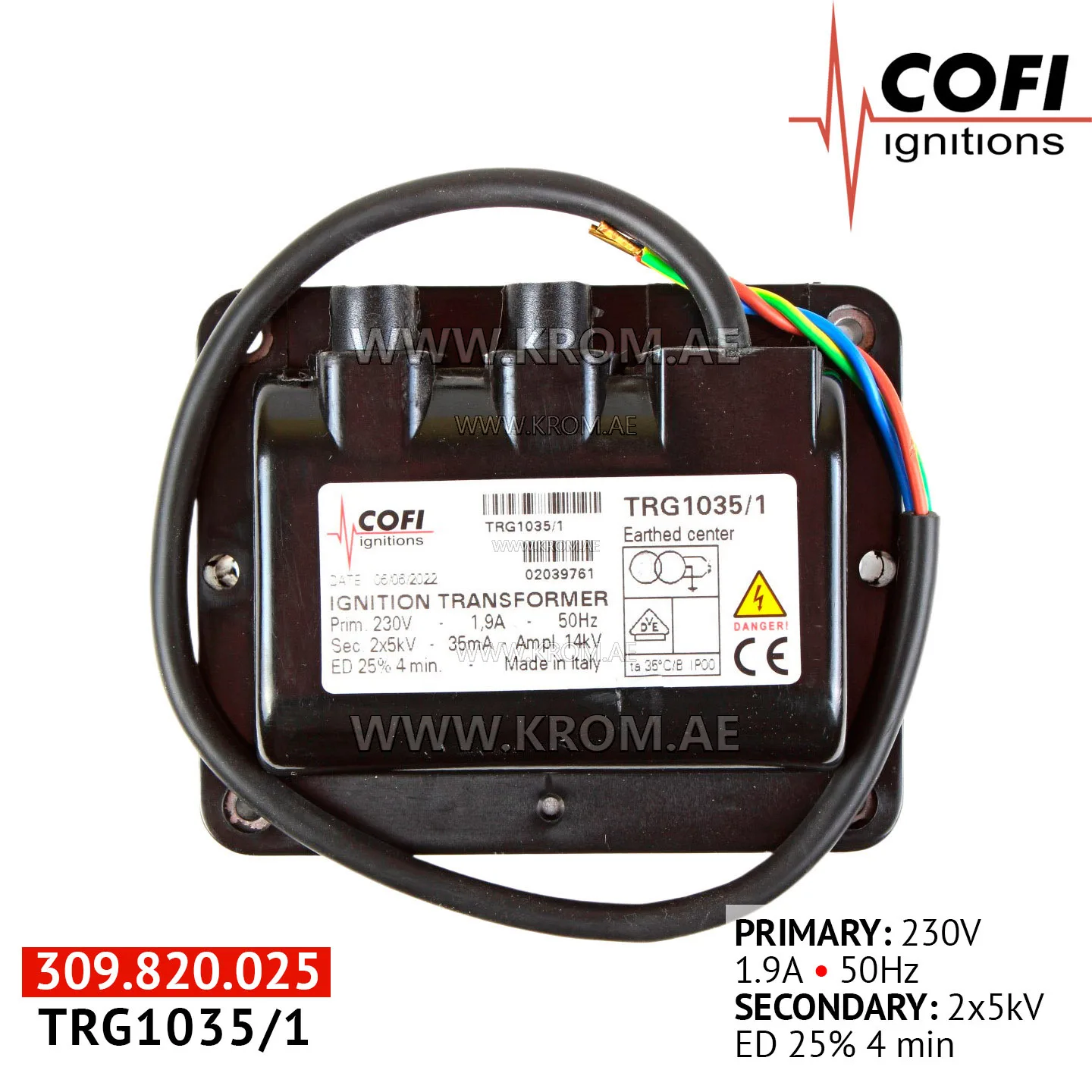 Cofi TRG1035/1 ignition transformer