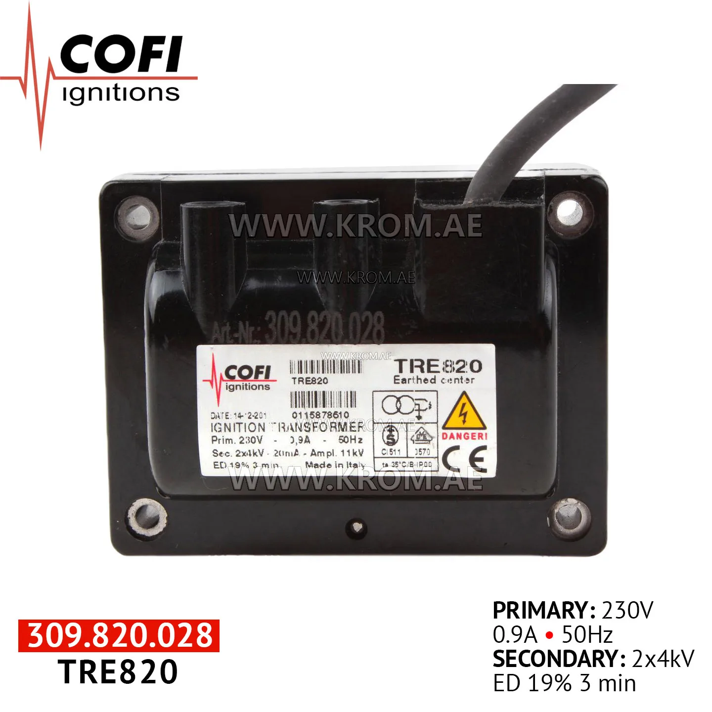 Cofi TRE820 ignition transformer