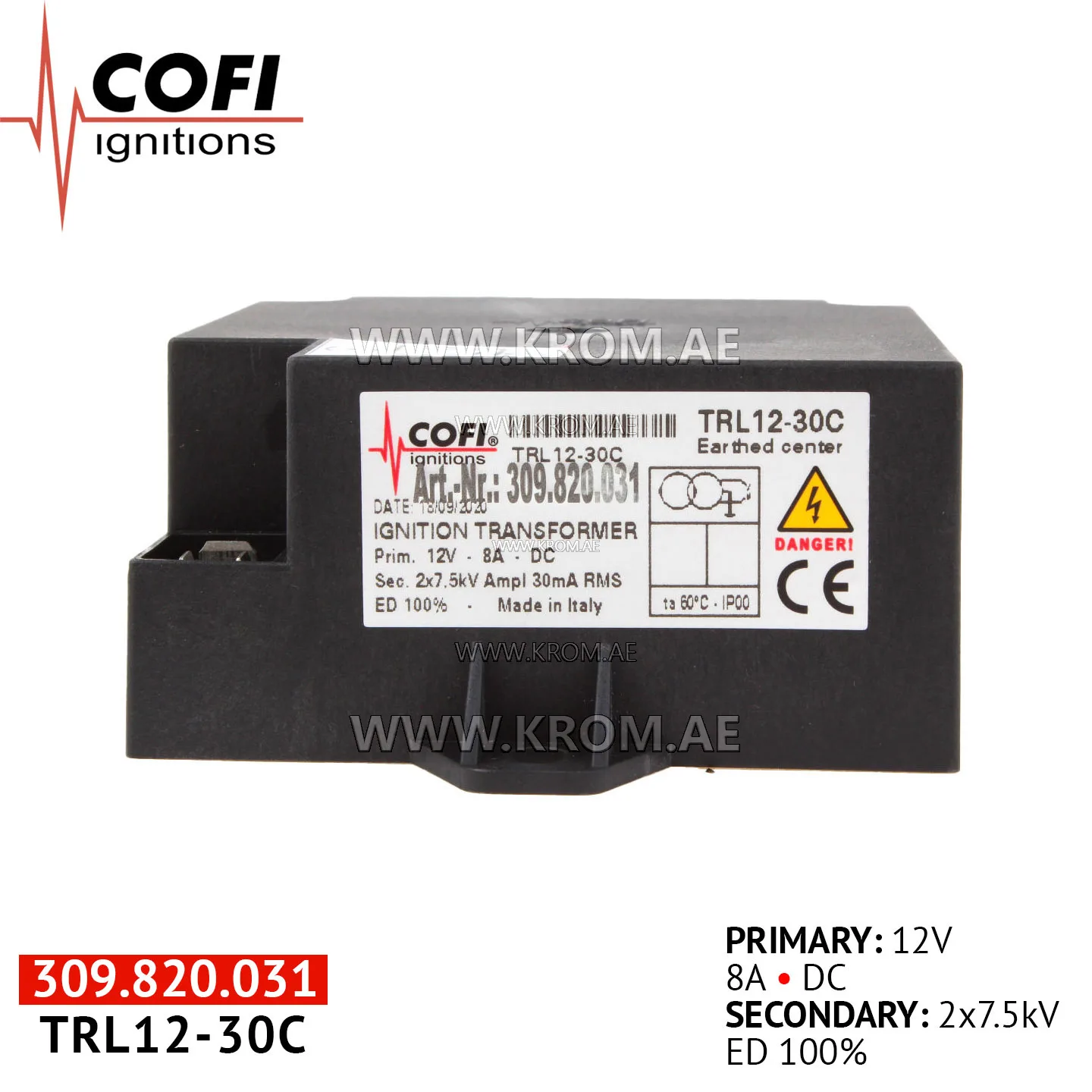 Cofi TRL12-30C ignition transformer