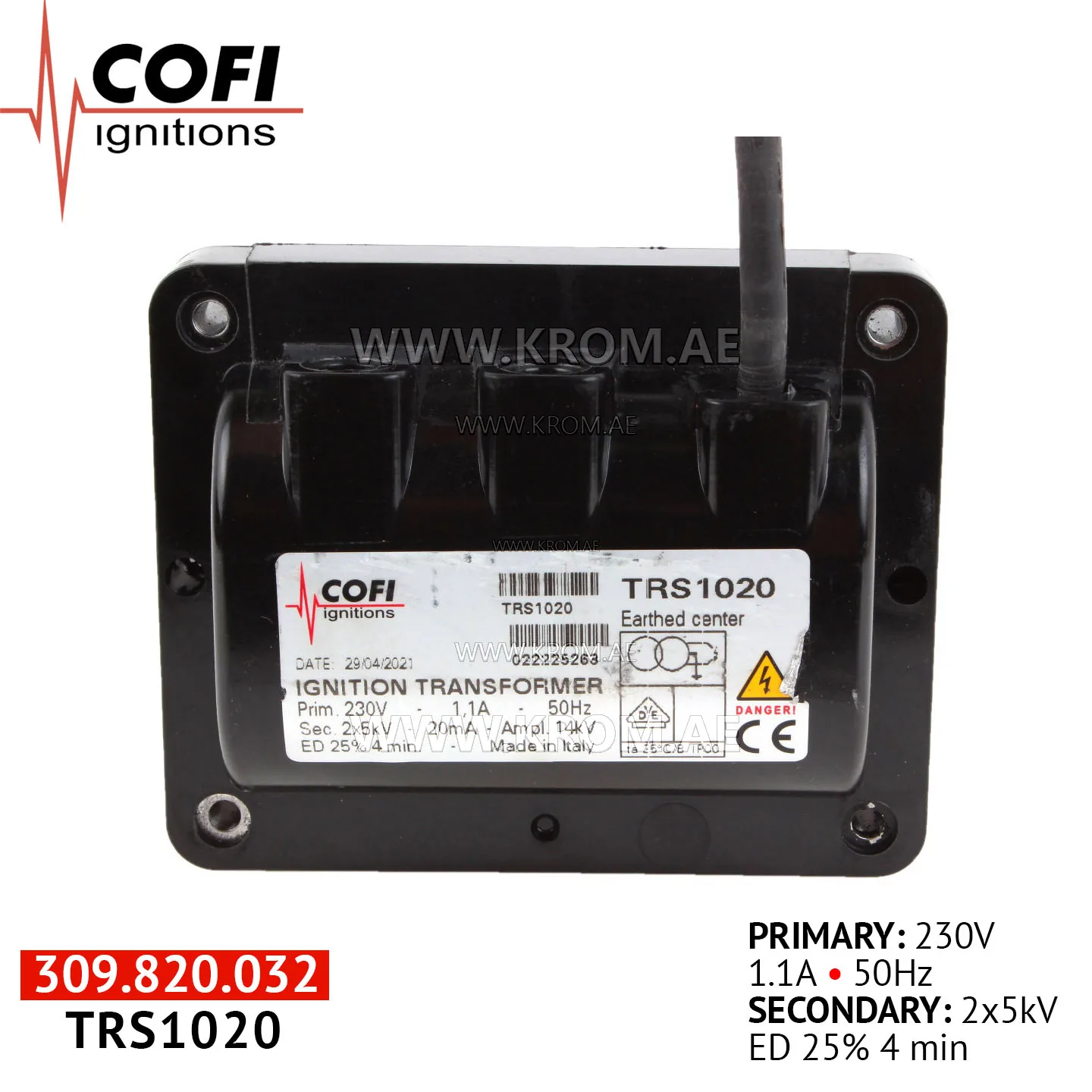 Cofi TRS1020 ignition transformer