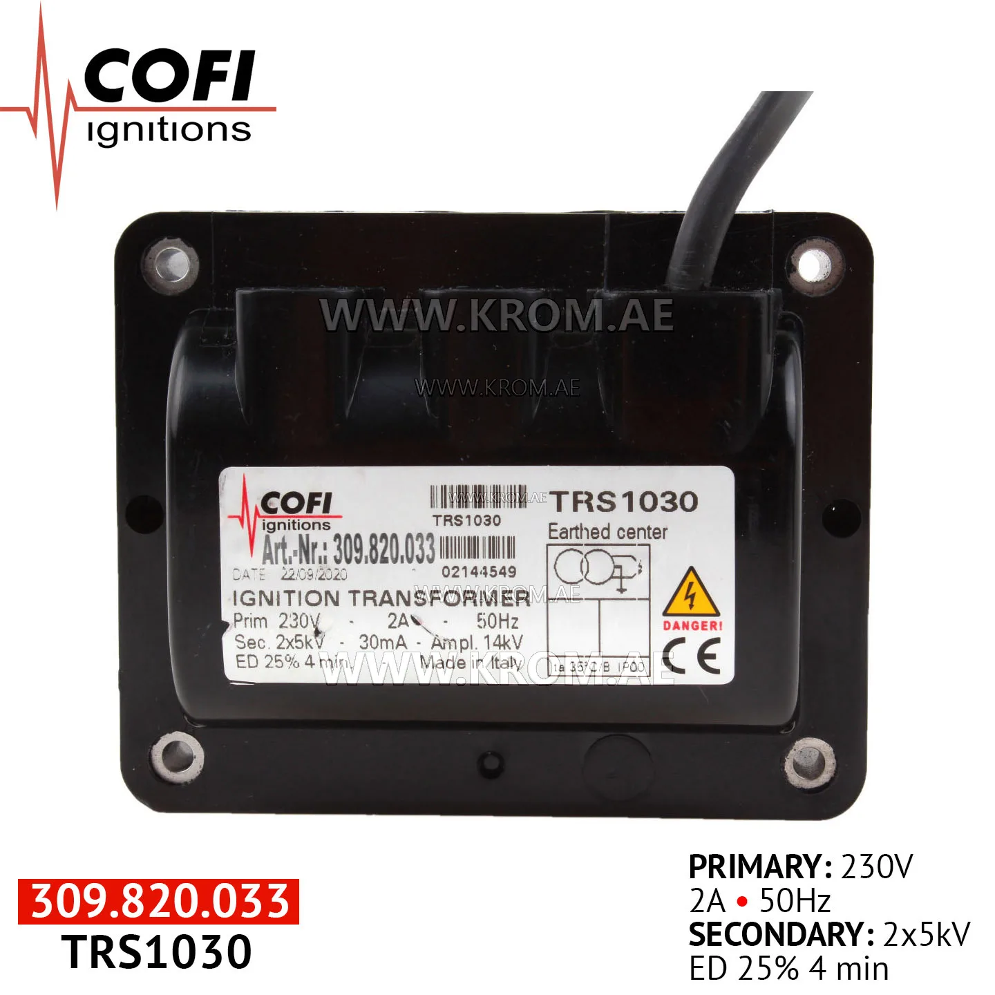 Cofi TRS1030 ignition transformer