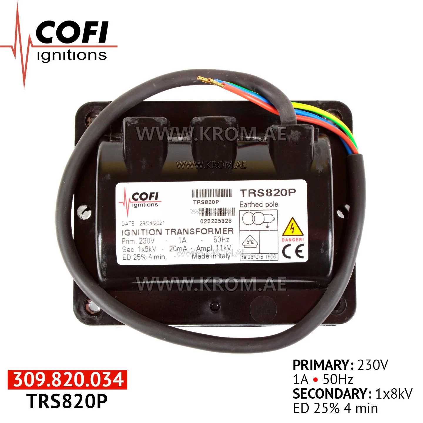 Cofi TRS820P ignition transformer