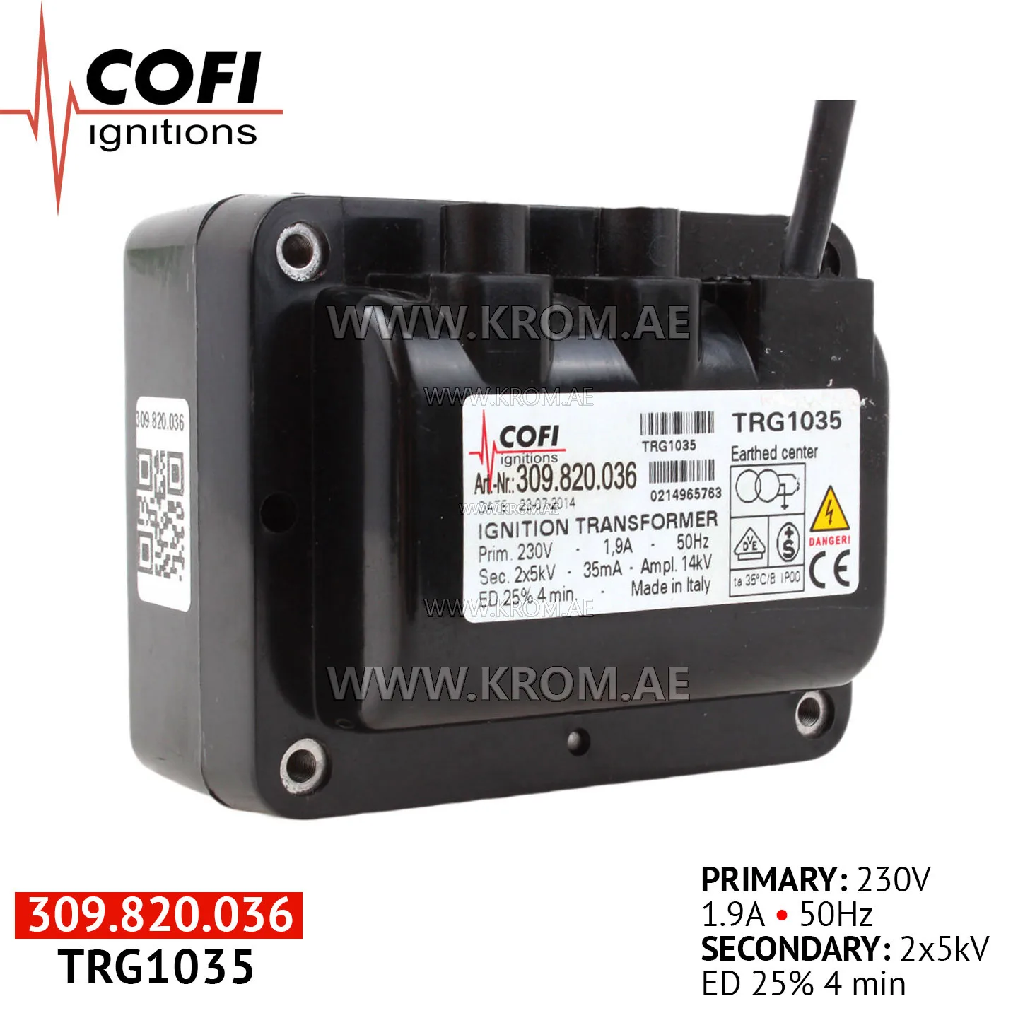 Cofi TRG1035 ignition transformer