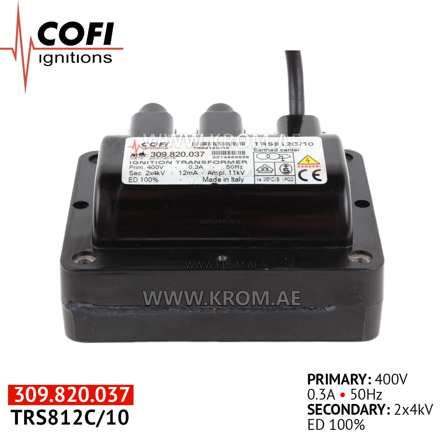 Cofi TRS812C/10 ignition transformer