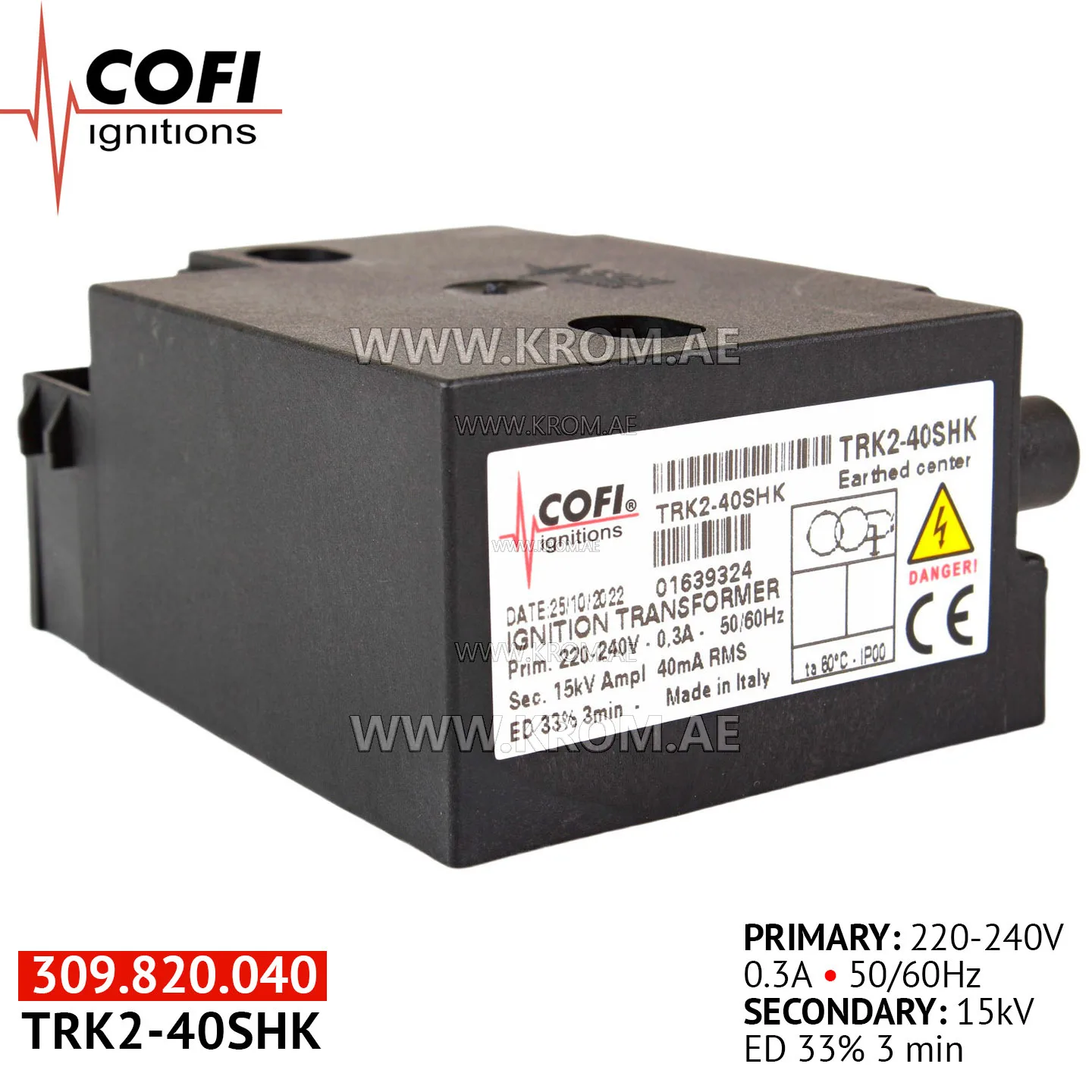Cofi TRK2-40SHK ignition transformer