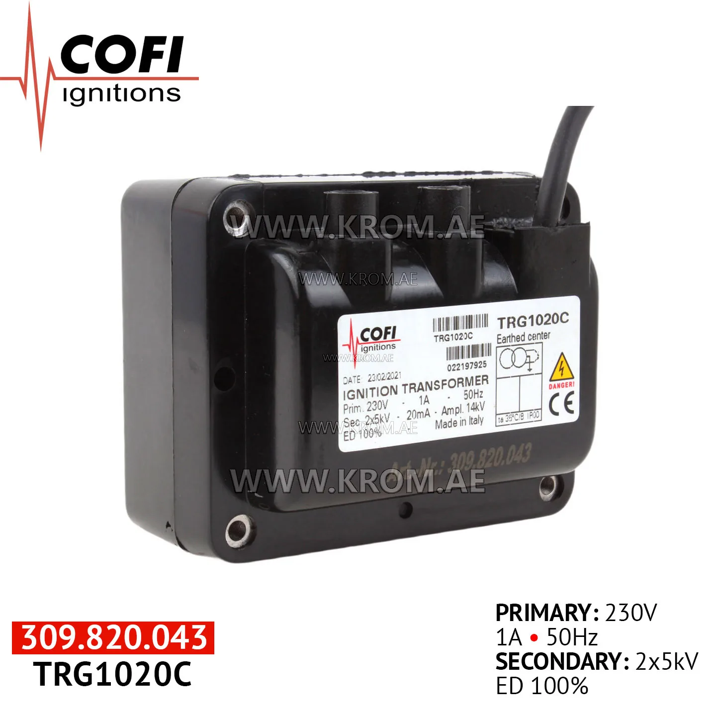 Cofi TRG1020C ignition transformer