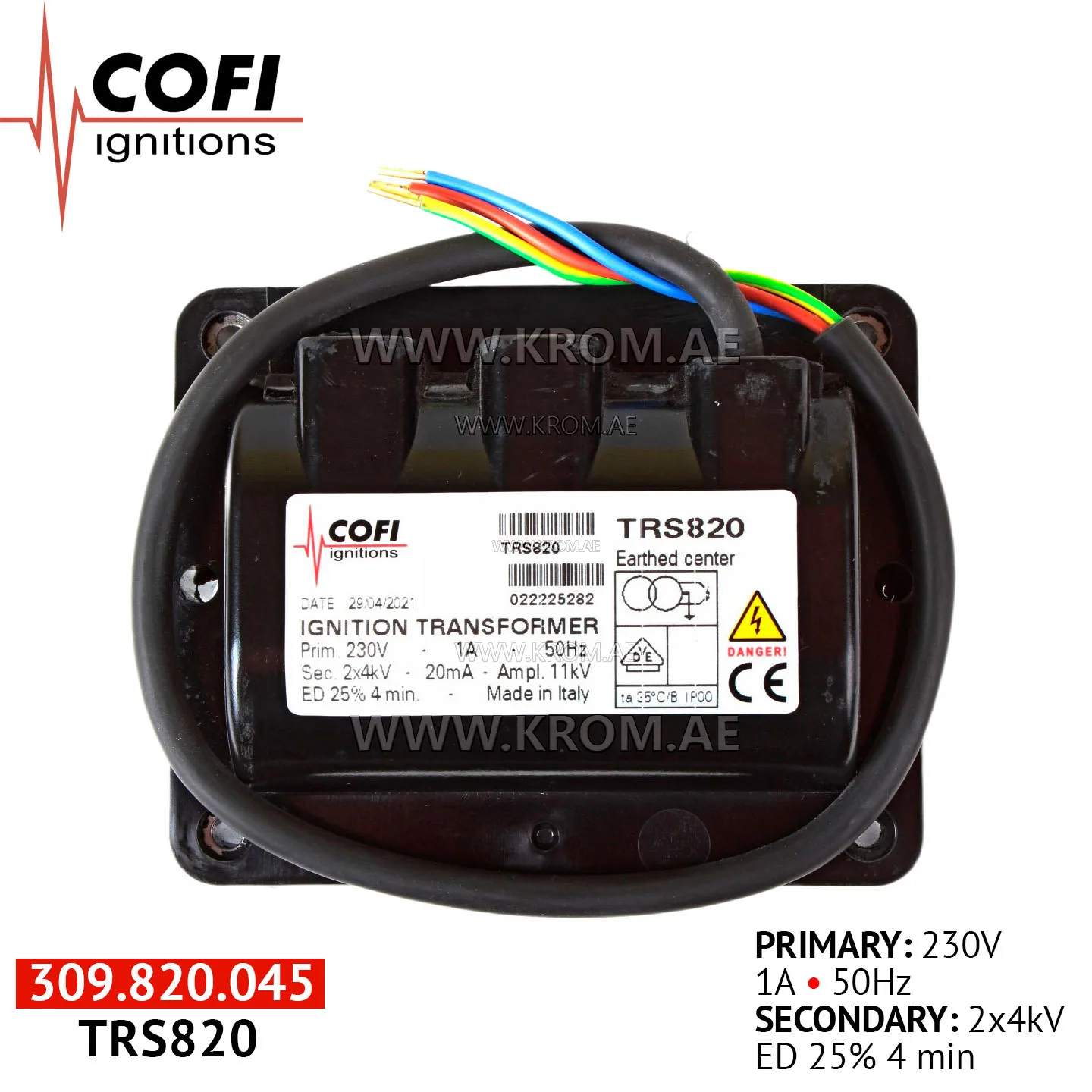Cofi TRS820 ignition transformer