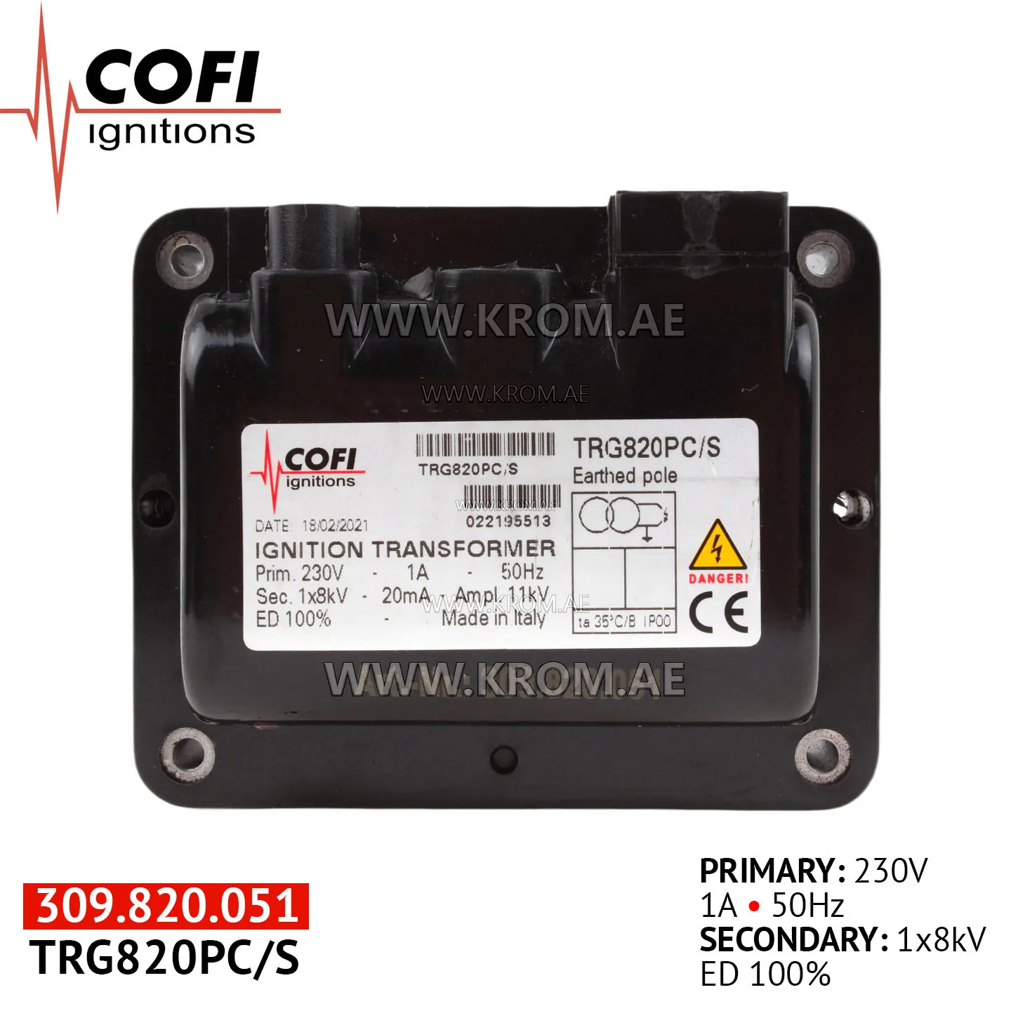 Cofi TRG820PC/S ignition transformer