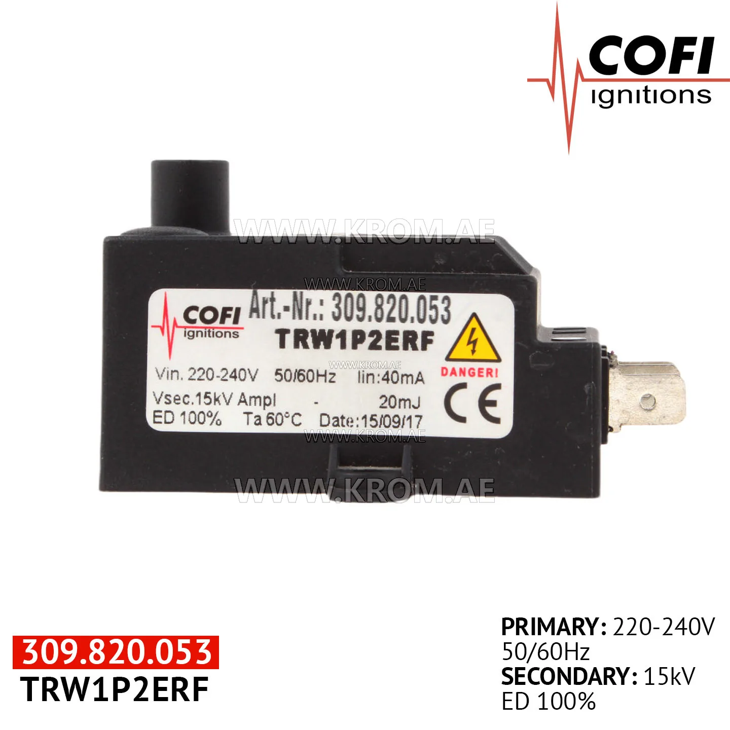 Cofi TRW1P2ERF ignition transformer
