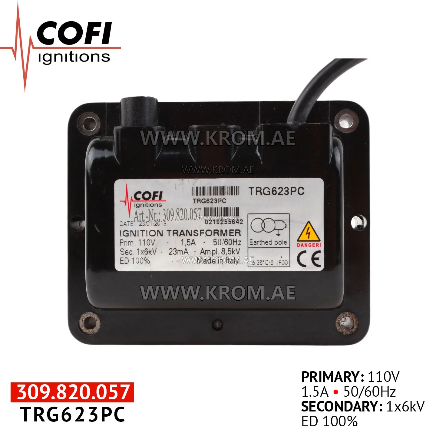Cofi TRG623PC ignition transformer