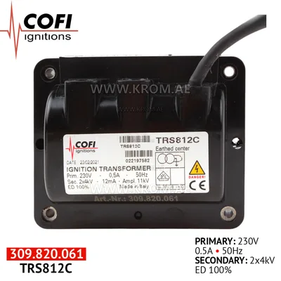 Cofi TRS812C ignition transformer