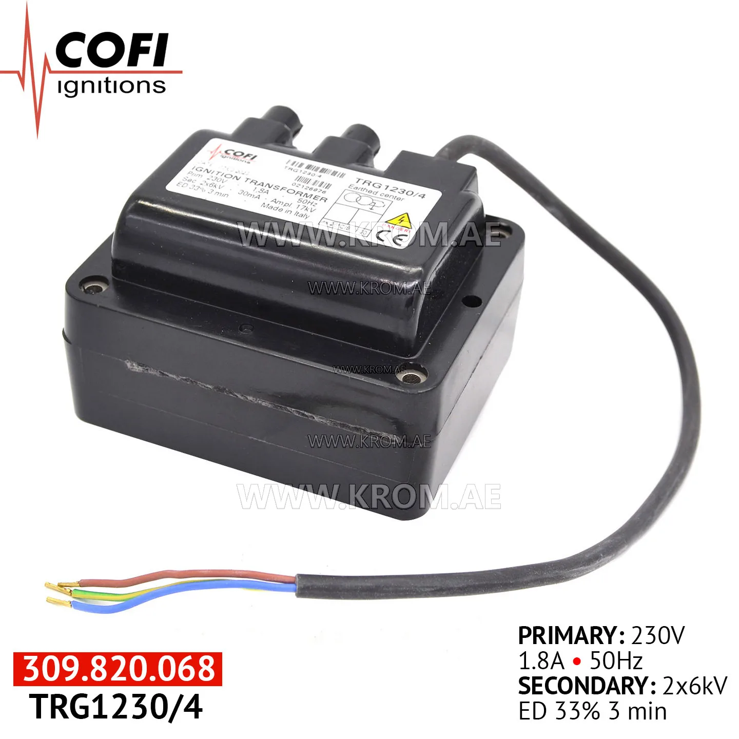 Cofi TRG1230/4 ignition transformer