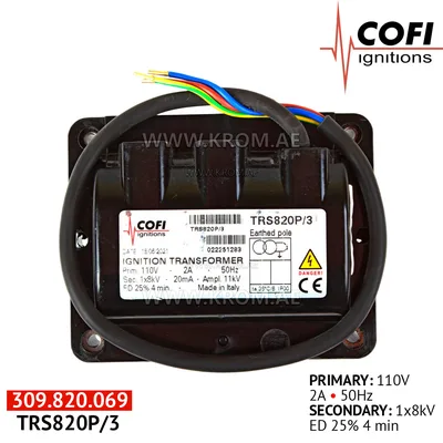 Cofi TRS820P/3 ignition transformer