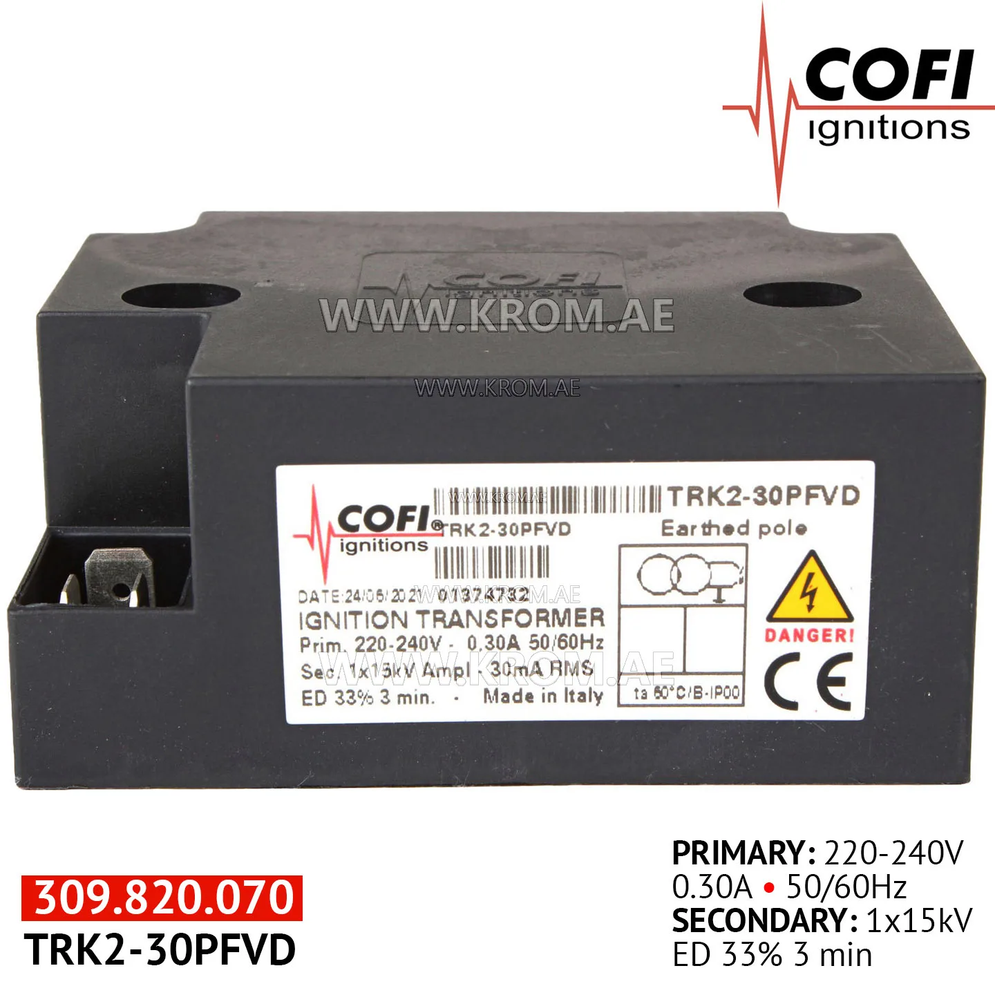 Cofi TRK2-30PFVD ignition transformer