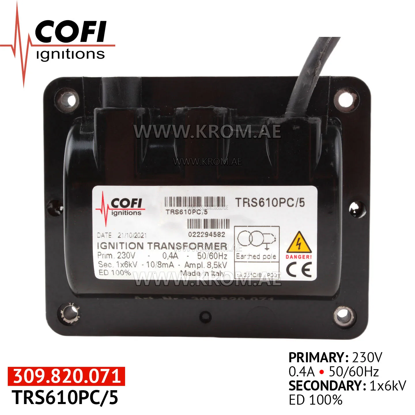 Cofi TRS610PC/5 ignition transformer