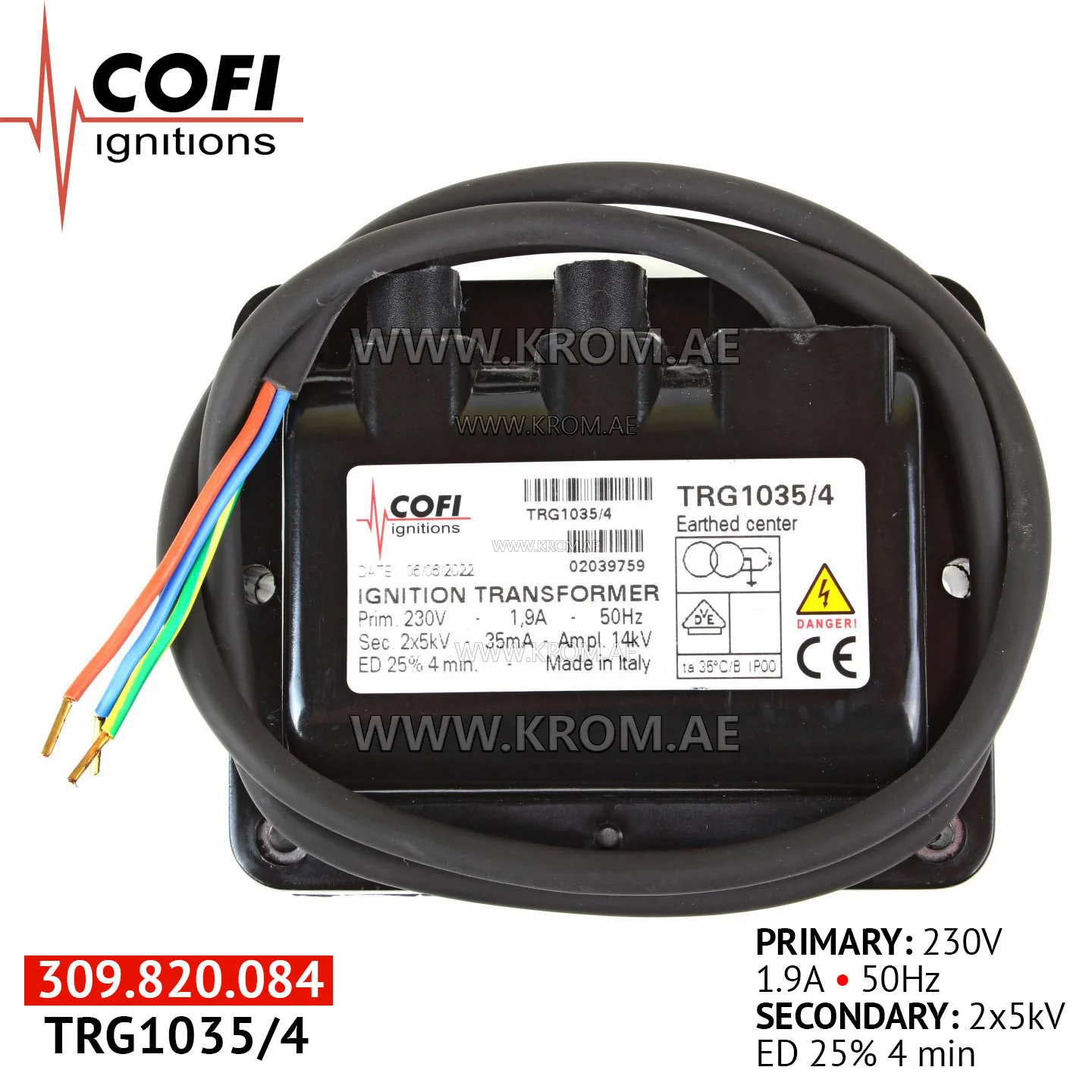Cofi TRG1035/4 ignition transformer