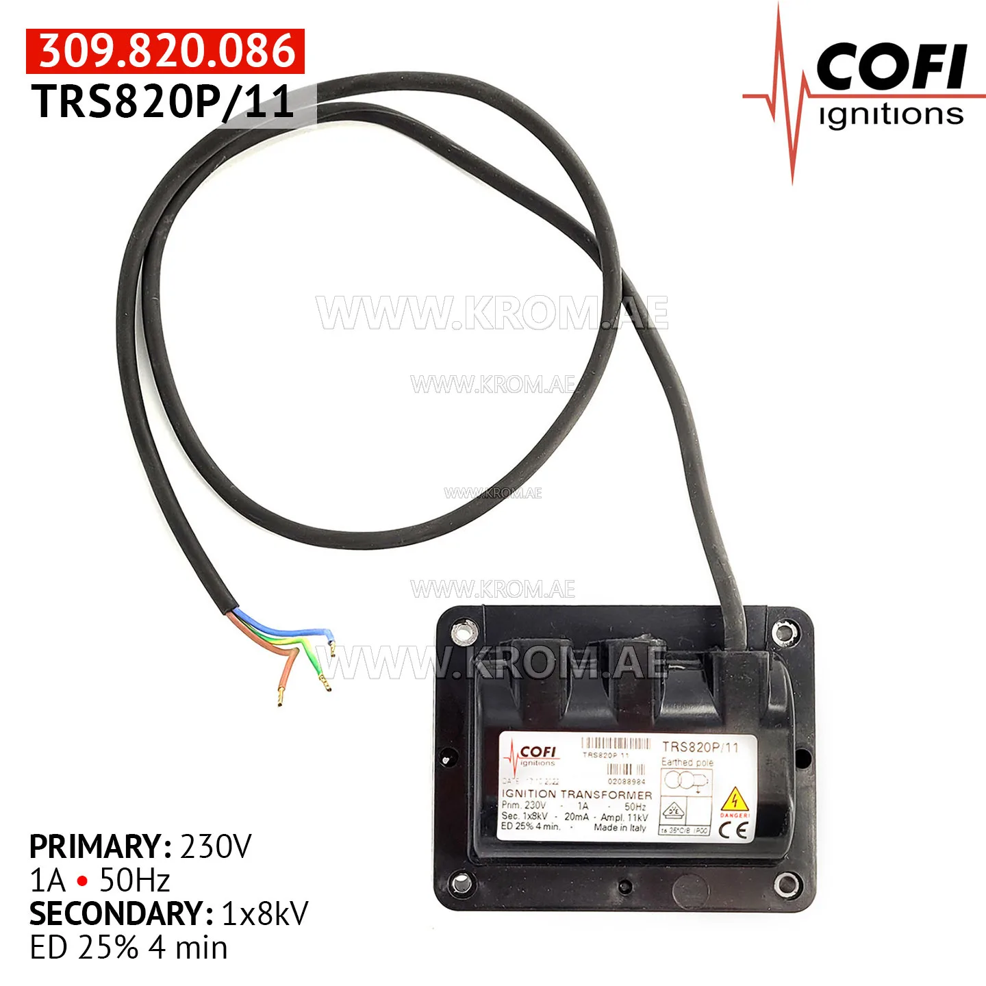 Cofi TRS820P/11 ignition transformer