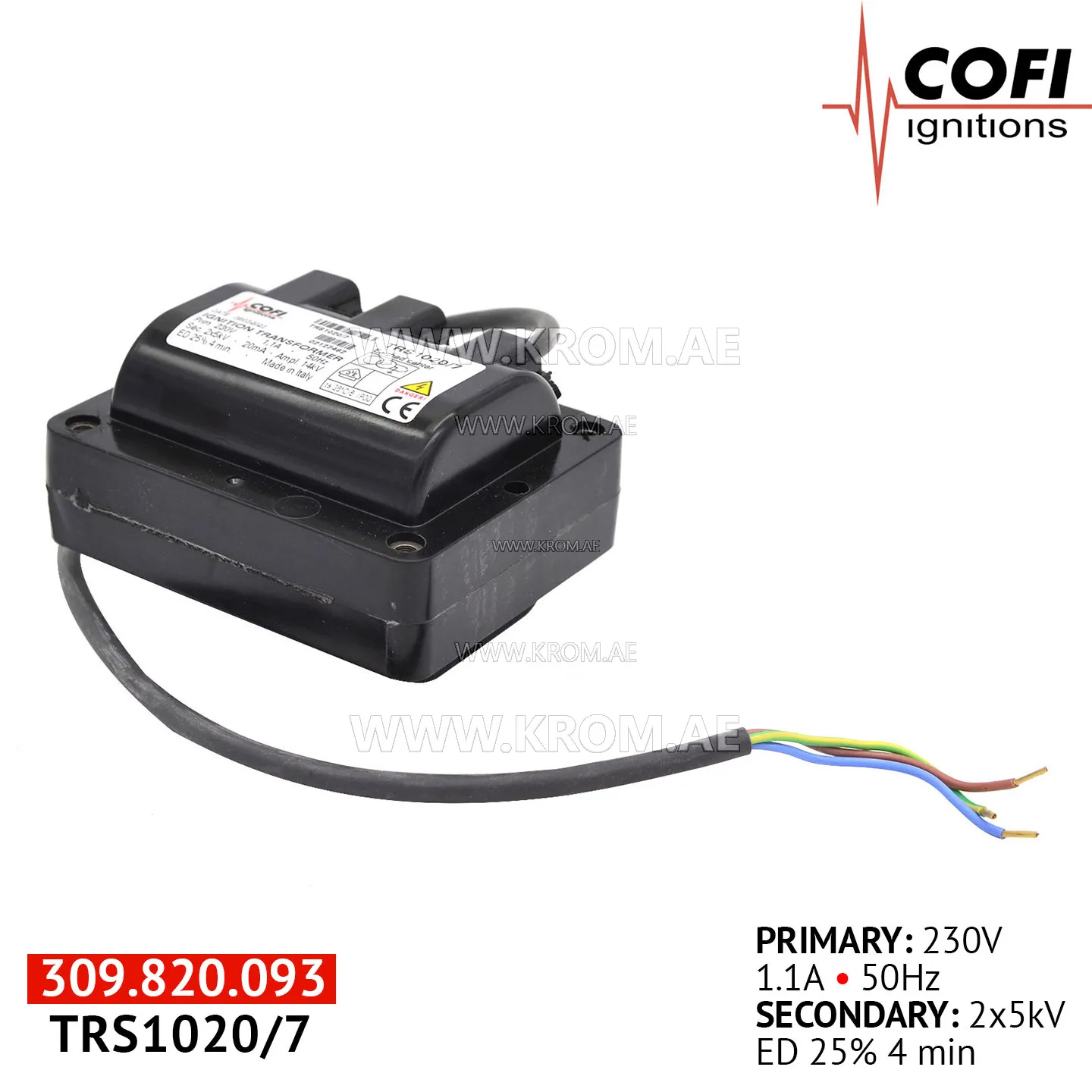 Cofi TRS1020/7 ignition transformer