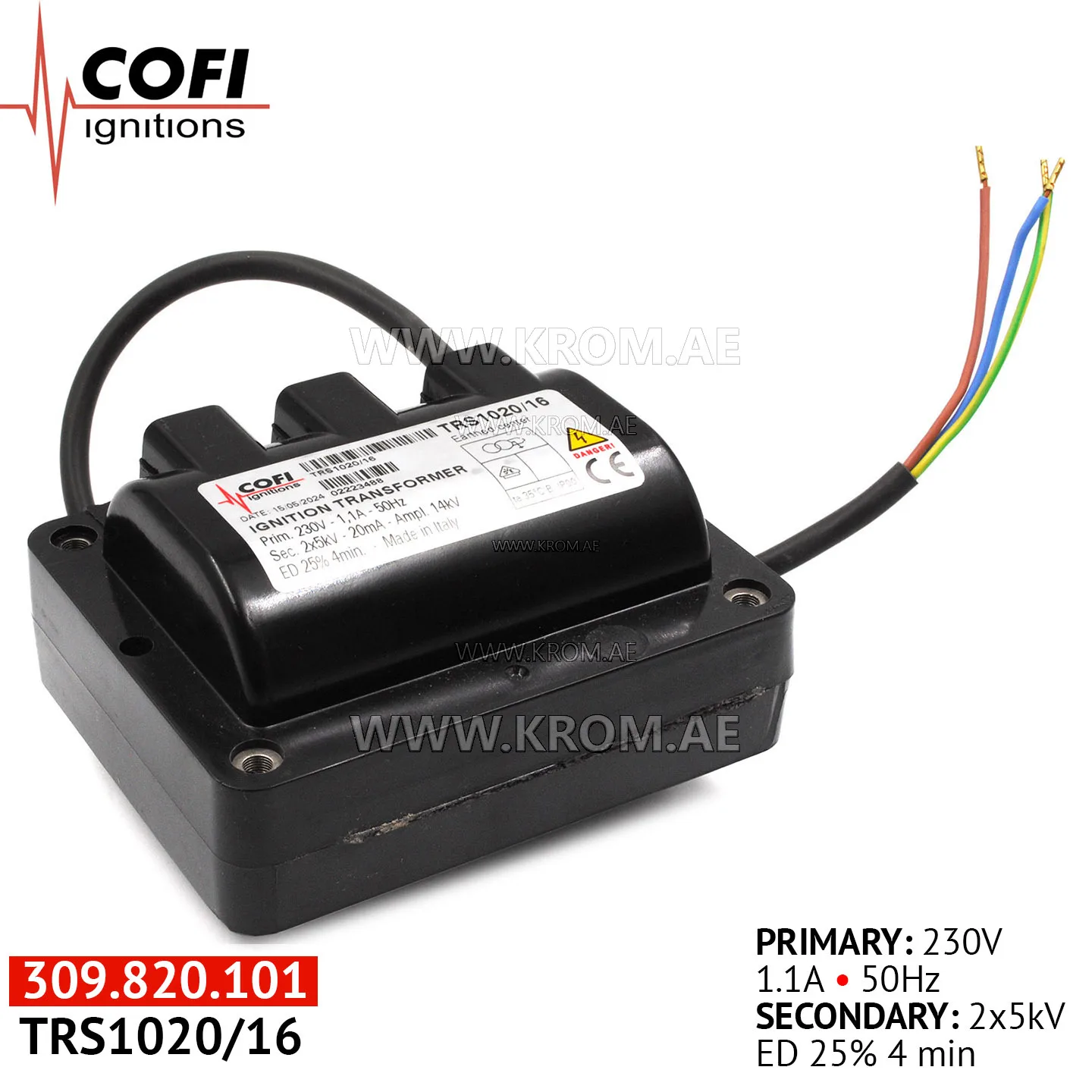 Cofi TRS1020/16 ignition transformer