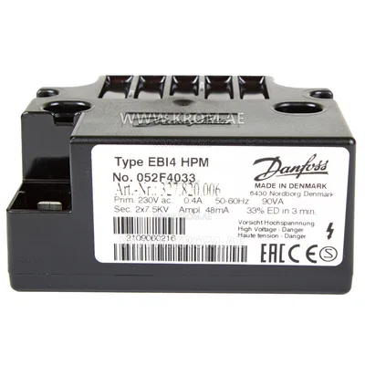 Danfoss 052F4033, 052F4233 EBI4 HPM ignition transformer