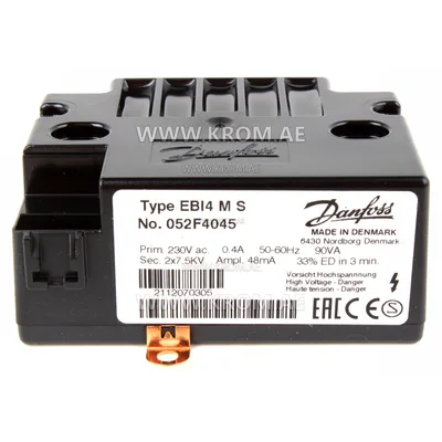 Danfoss 052F4045 EBI4 M S ignition transformer