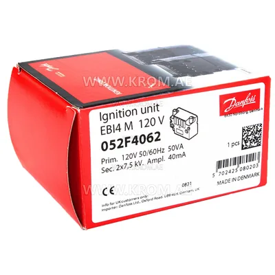 Danfoss 052F4062 EBI4 M ignition transformer