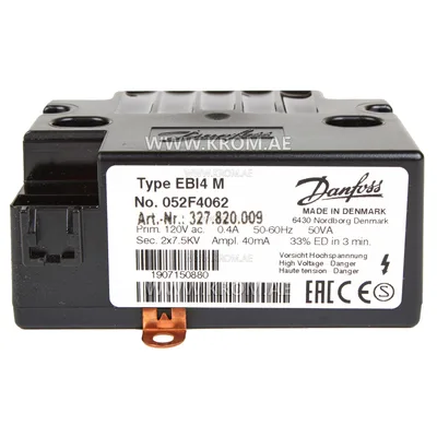 Danfoss 052F4062 EBI4 M ignition transformer