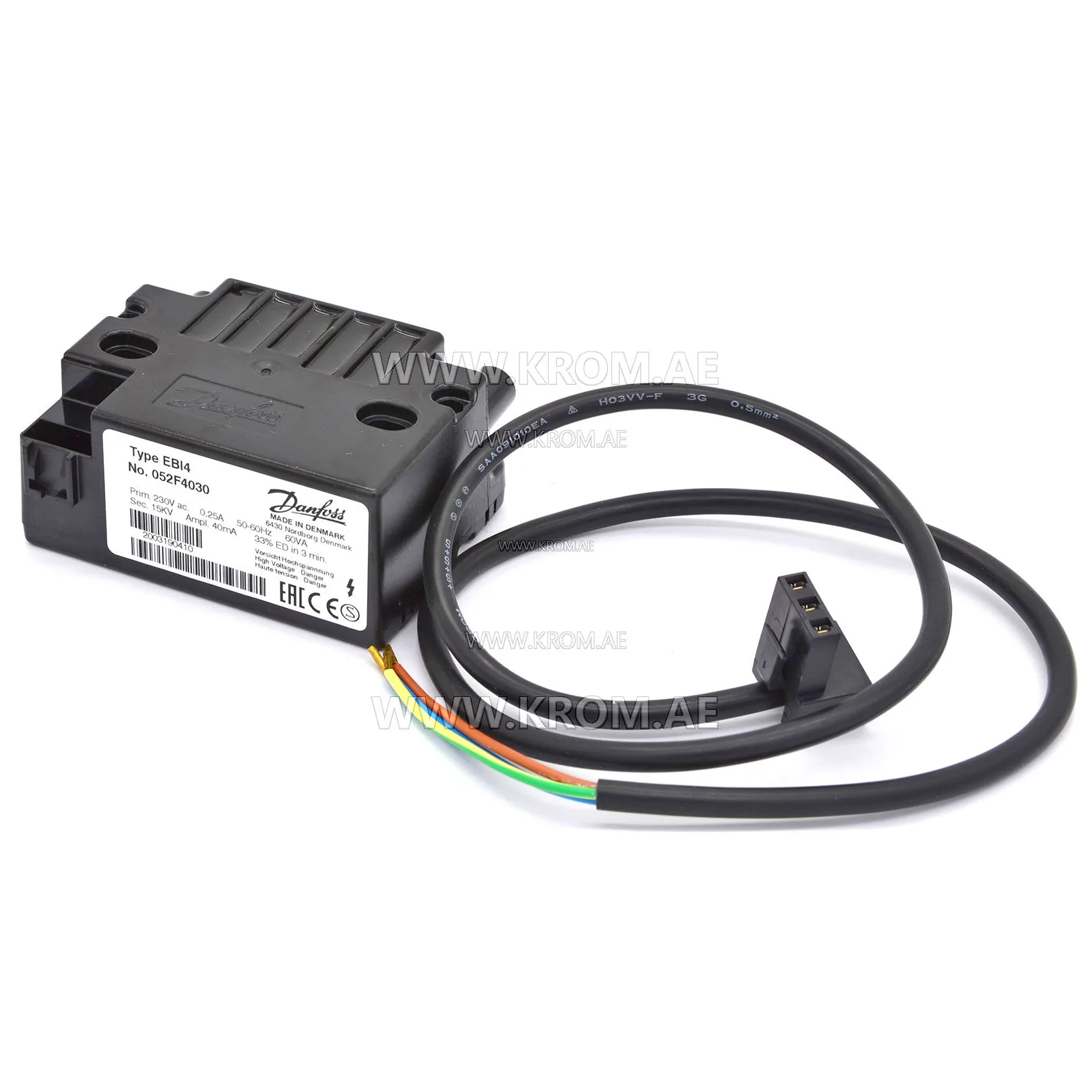 Danfoss 052F0063 EBI4 ignition transformer