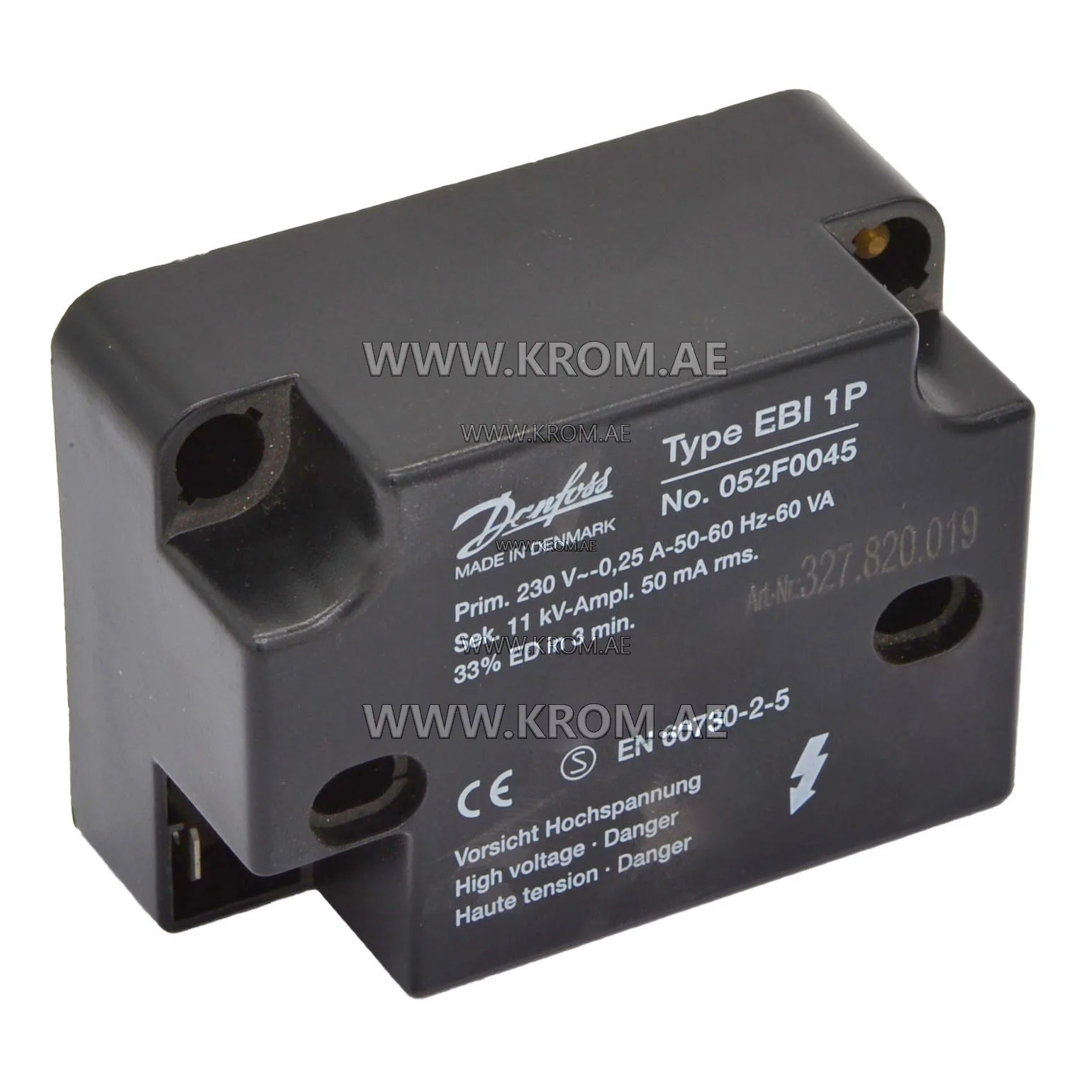 Danfoss 052F0045 EBI1P ignition transformer