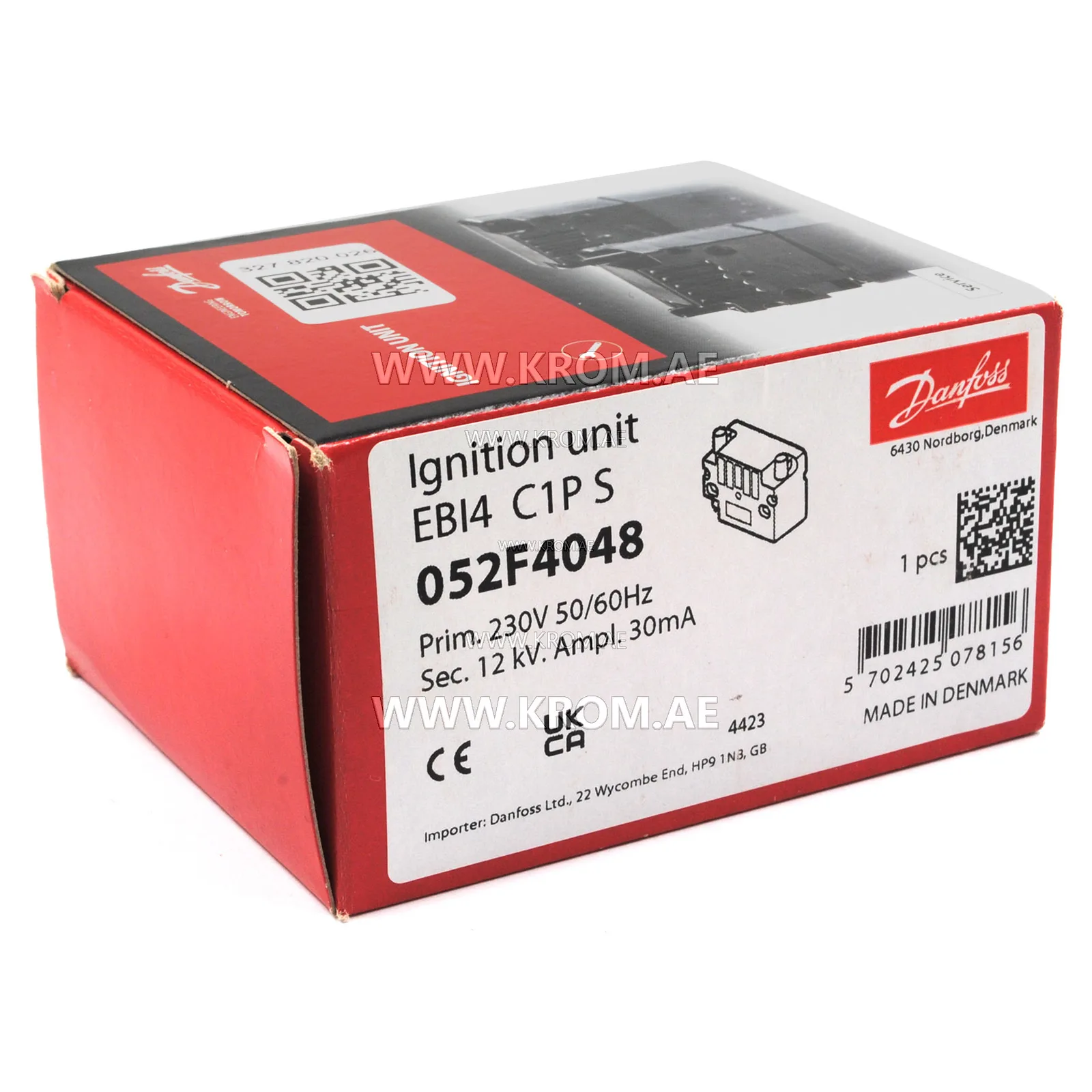 Danfoss 052F4048 EBI4C1PS ignition transformer