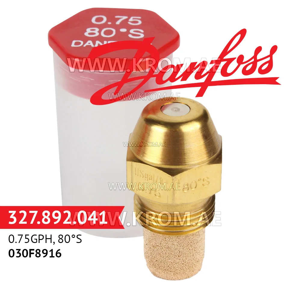 Danfoss 030F8916 0.75GPH, 80S oil nozzle
