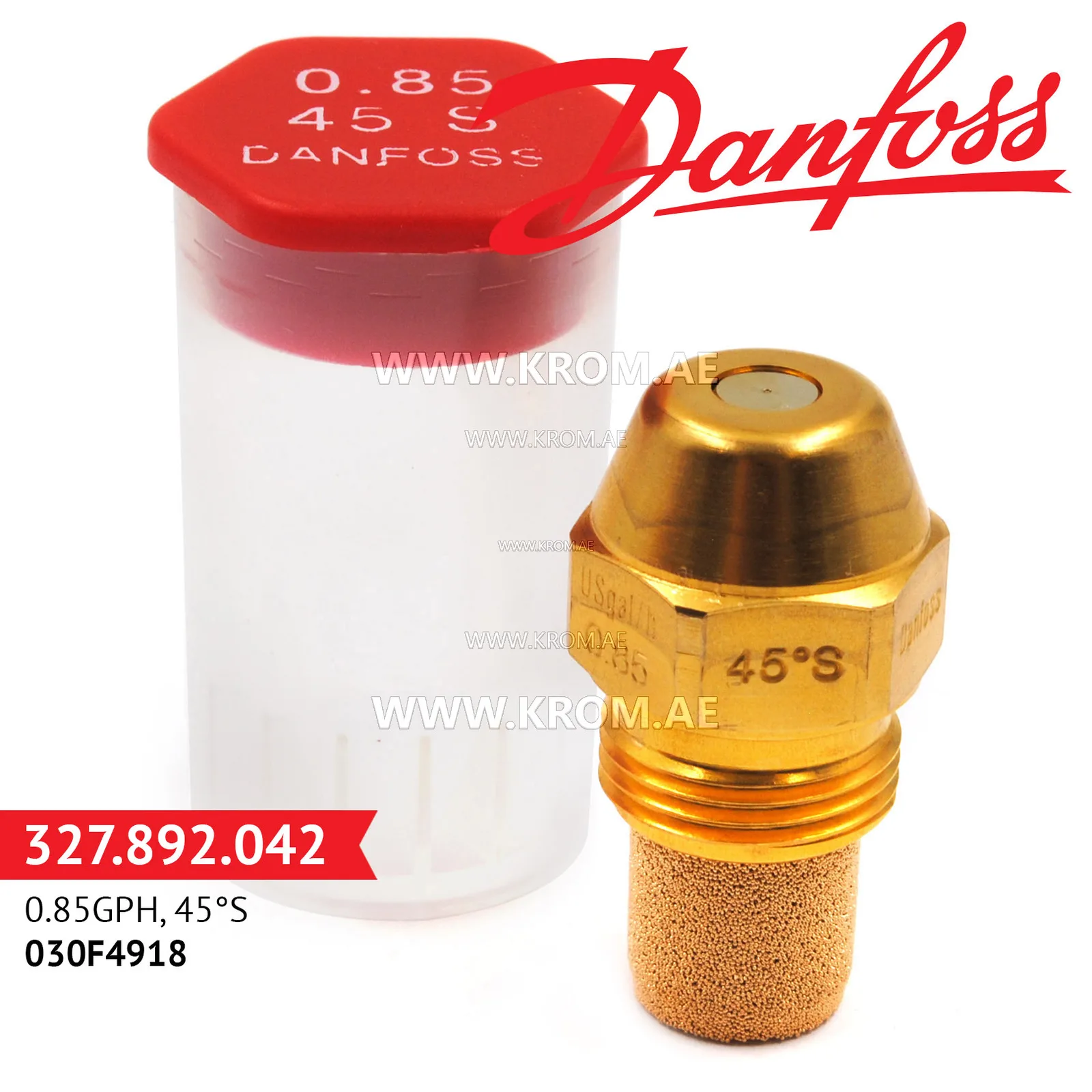 Danfoss 030F4918 0.85GPH, 45S oil nozzle