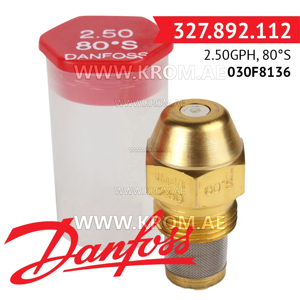 Danfoss 030F8136 2.50GPH, 80S oil nozzle