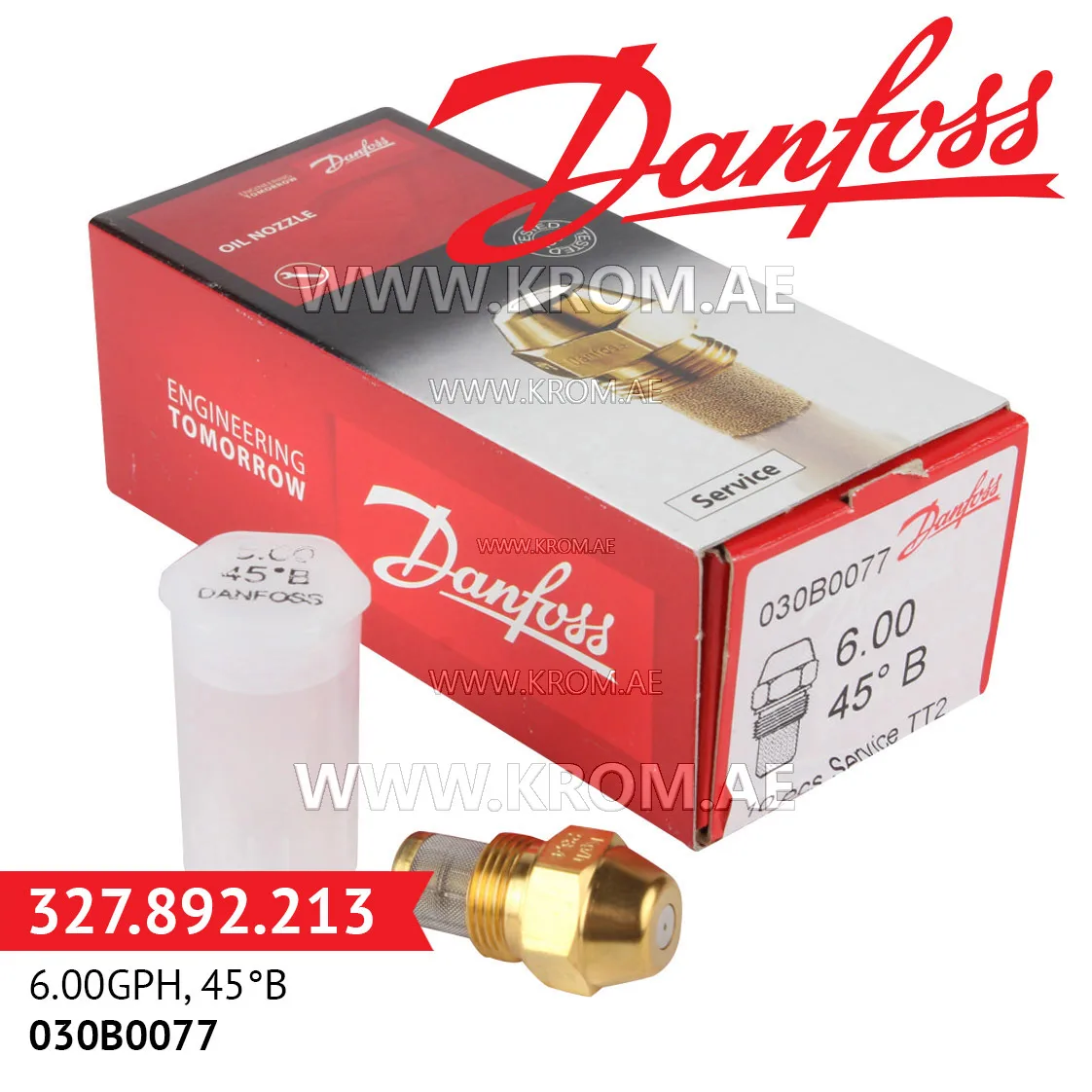 Danfoss 030B0077 6.00GPH, 45B oil nozzle