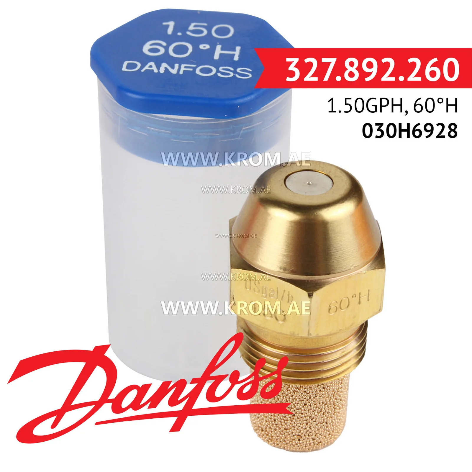 Danfoss 030H6928 1.50GPH, 60H oil nozzle