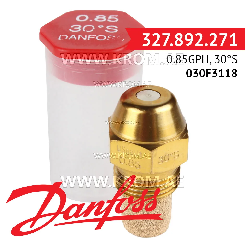 Danfoss 030F3118 0.85GPH, 30S oil nozzle