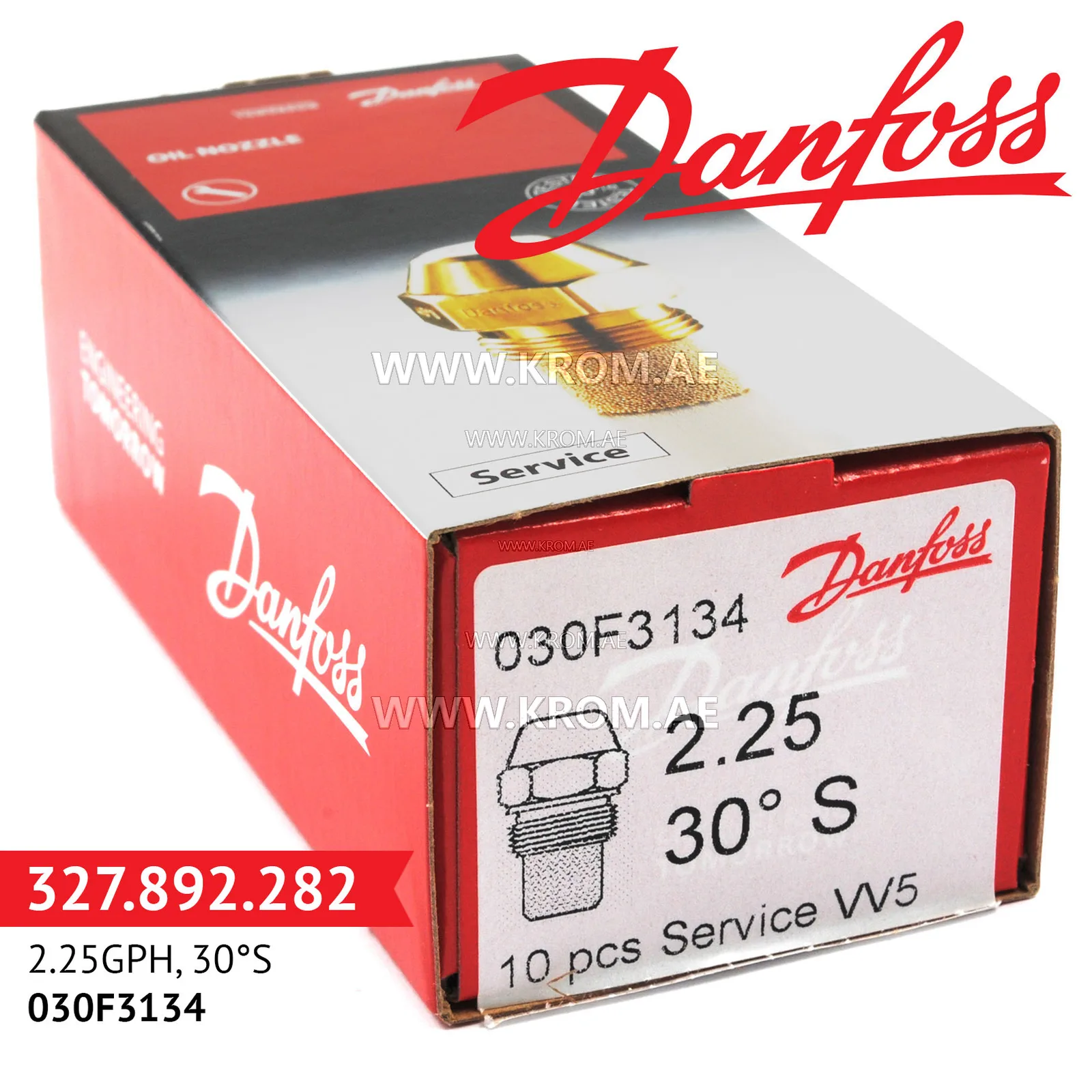 Danfoss 030F3134 2.25GPH, 30S oil nozzle