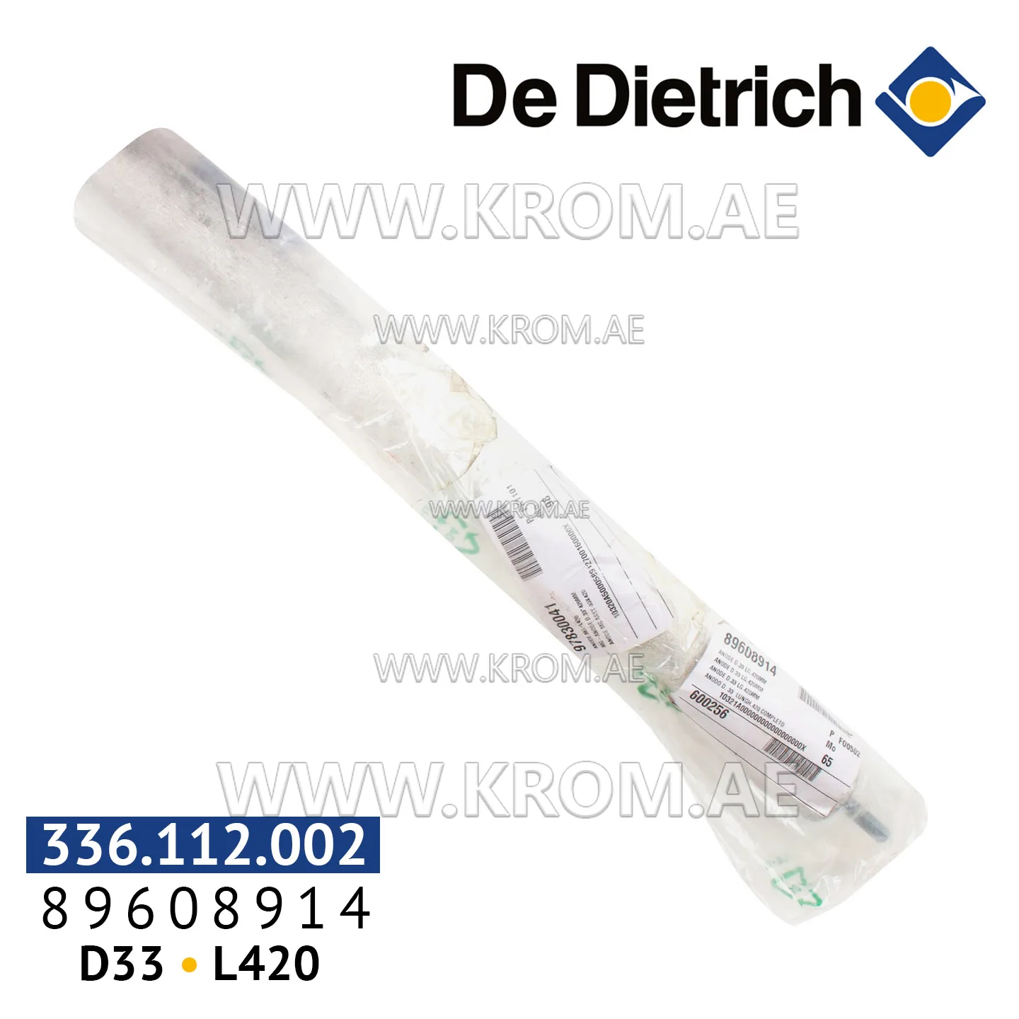De Dietrich 89608914 anode D33 mm, L420 mm