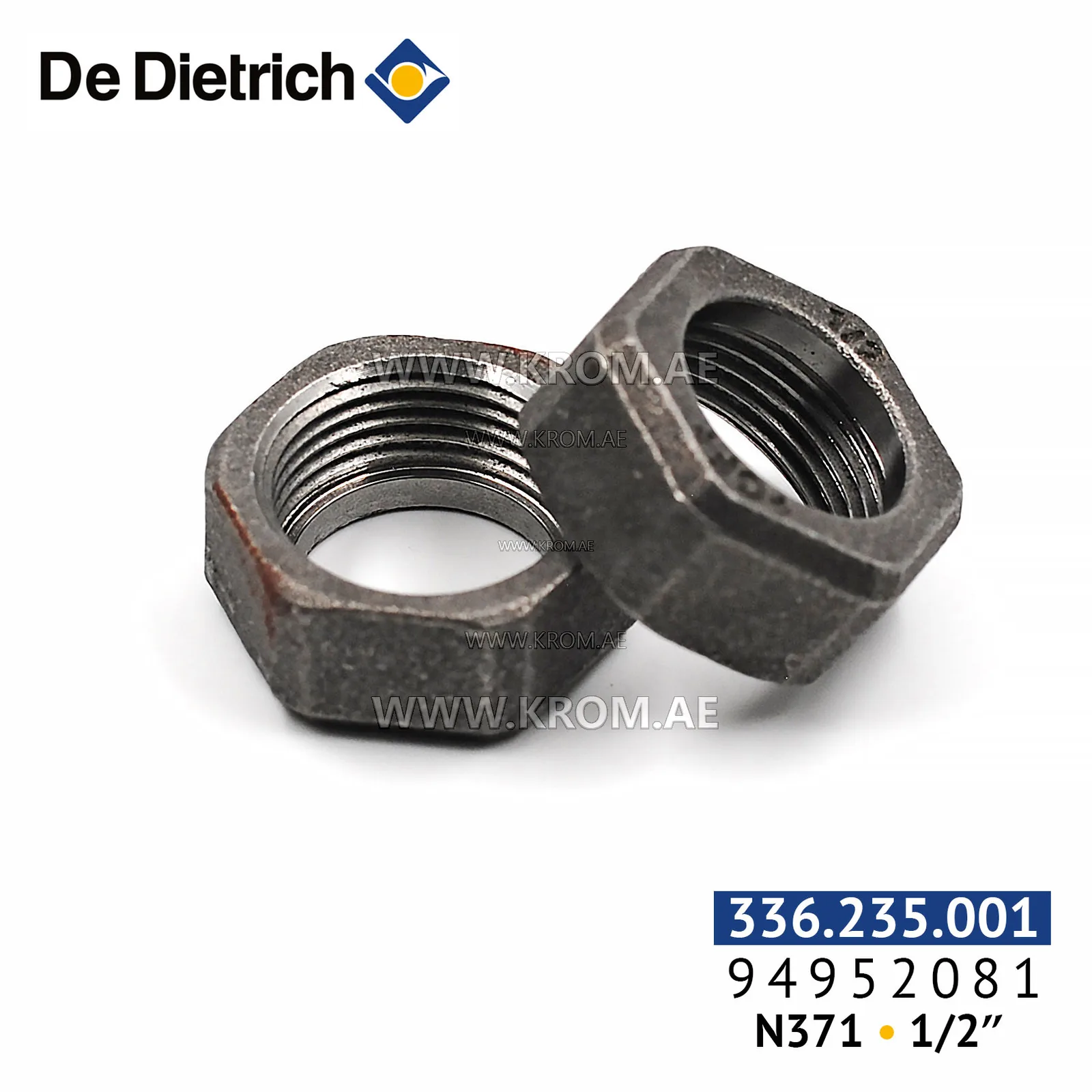 De Dietrich 94952081 fitting union end N371 1/2"