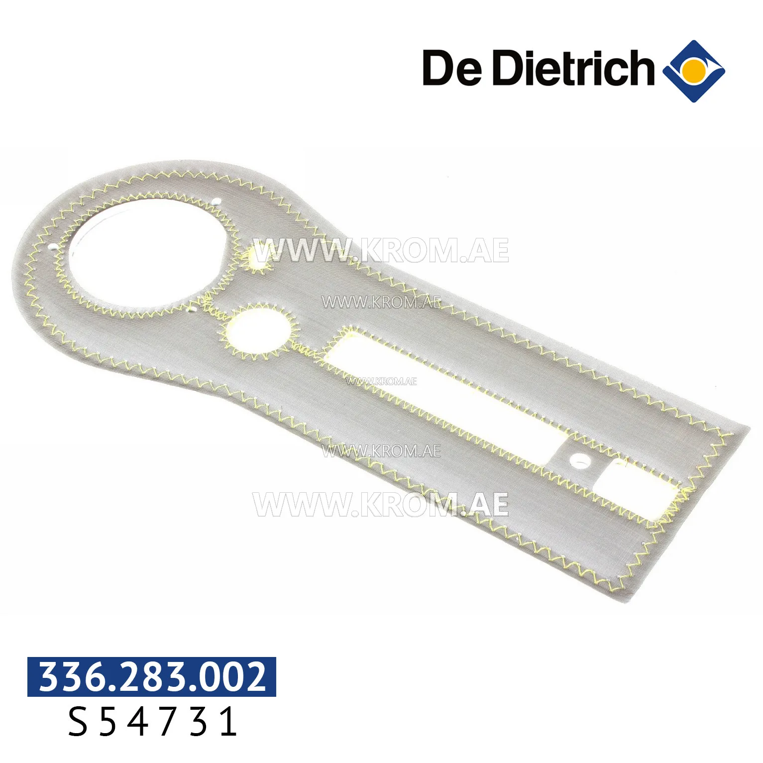 De Dietrich S54731 Sheet metal plate insulation before the heat exchanger