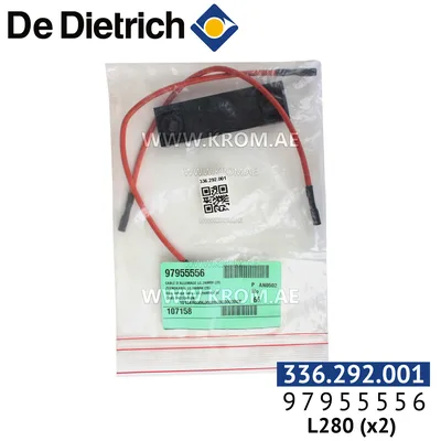 De Dietrich 97955556 ignition cable - L280 mm (2x)