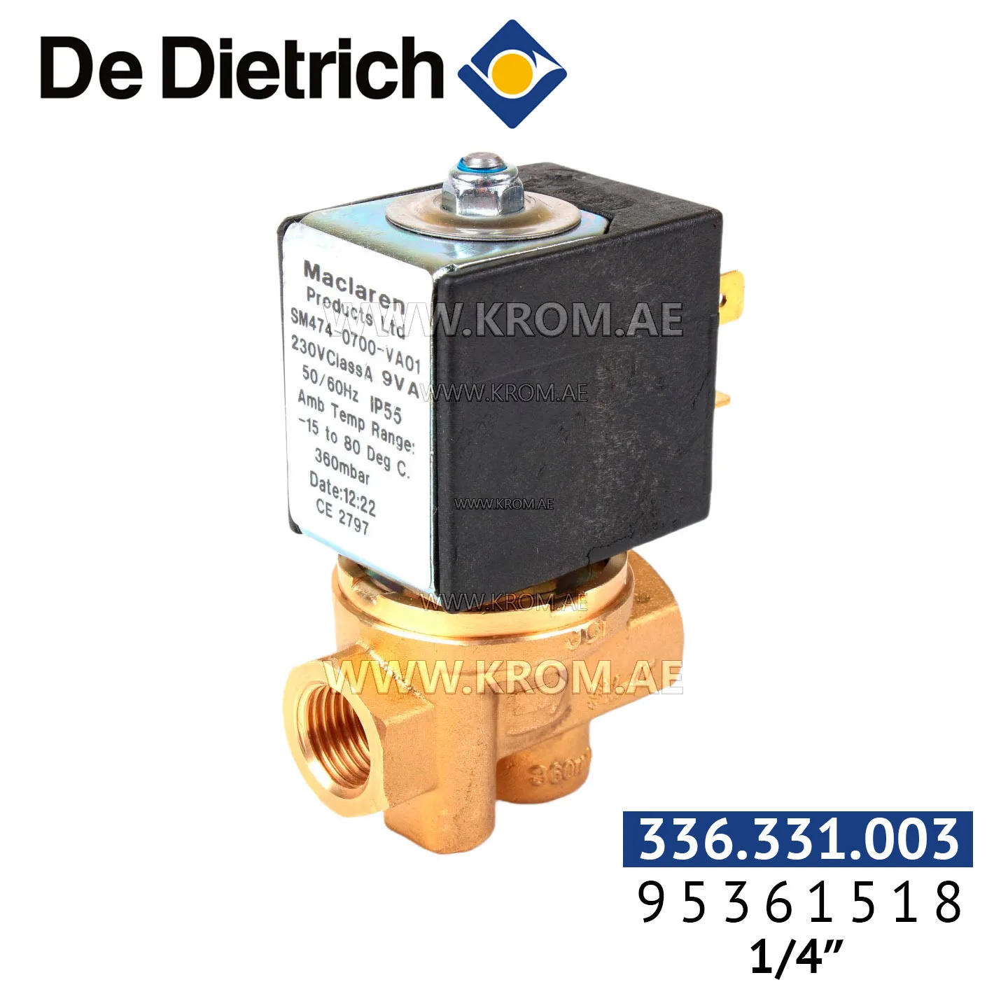 De Dietrich 95361518 ignition valve