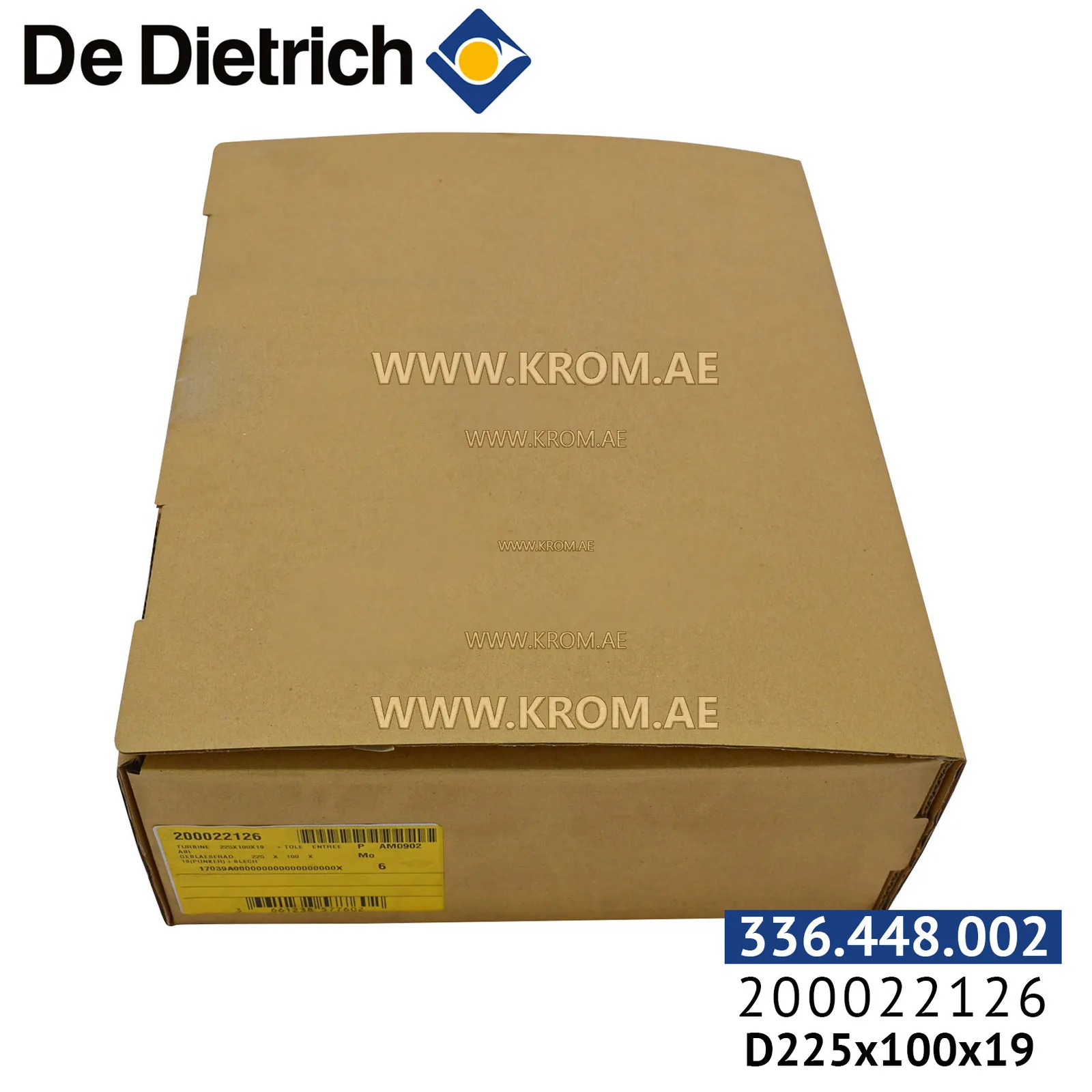 De Dietrich 200022126 turbine 225x100x19