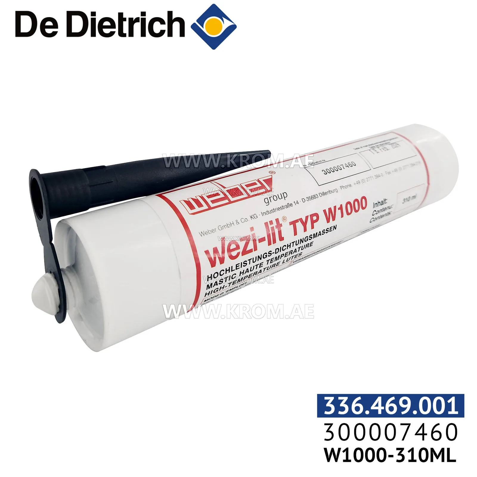 De Dietrich 300007460 sealant Wezilit W1000-310ML
