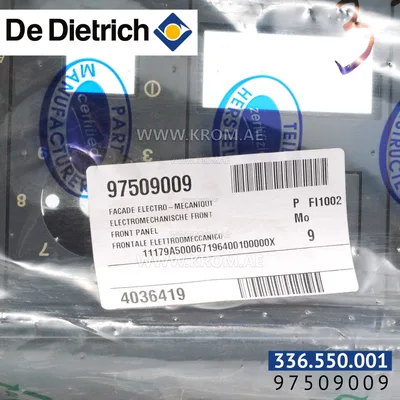 De Dietrich 97509009 control panel face