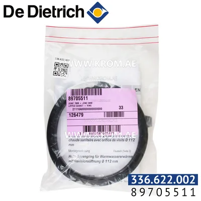 De Dietrich 89705511 gasket 7 mm + retainer ring 5 mm