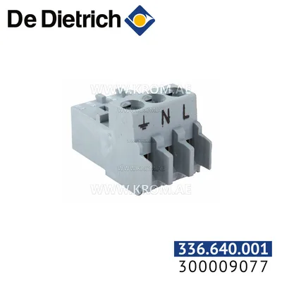 De Dietrich 300009077 RAST 5 connector 3-pin Auxiliary pump