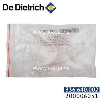 De Dietrich 200006051 4 pin connector fitted VA+CS