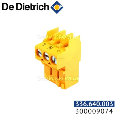 De Dietrich 300009074 3 pin connector A pump/SV